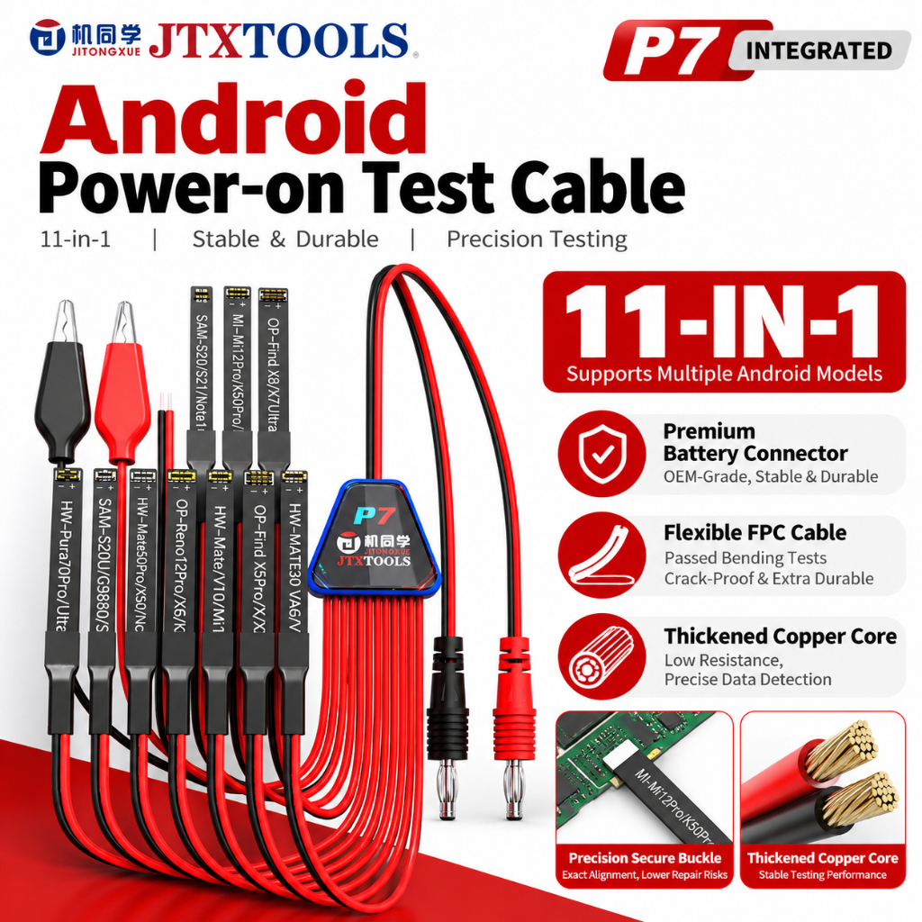 JTX P7 11-in-1 Android Power Boot High-Flex FPC Cable for Most Android Phones